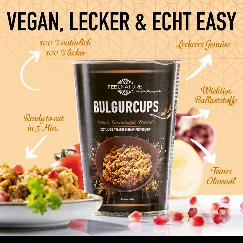 Bulgurcups - 12er Try-Me-Set mit Kisir, Vegetables & Subtropical
