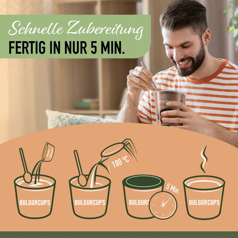 Bulgurcups - 12er Try-Me-Set mit Kisir, Vegetables & Subtropical