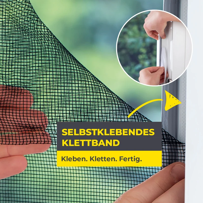 Insektenschutzgitter mit Klettbefestigung - 4er-Set