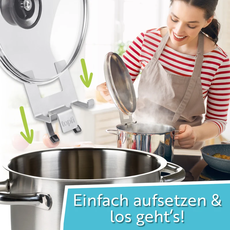 Topfdeckelhalter für Töpfe & Pfannen - 2er-Set