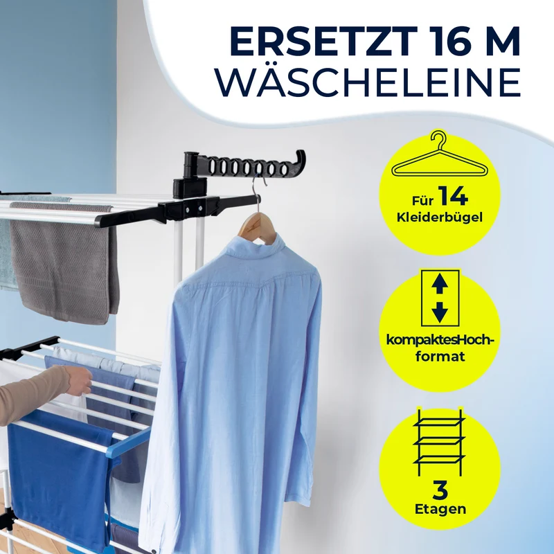 Wäsche-Tower 1600 - Schwarz