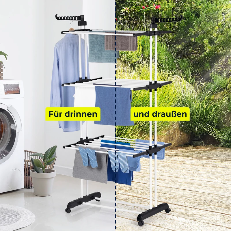 Wäsche-Tower 1600 - Schwarz