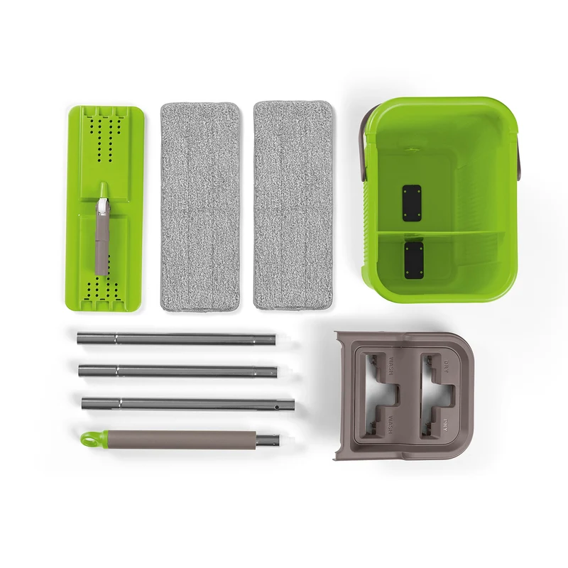 Komfort-Mopp Smart 7,5 l - Eimer mit 2-Kammer-System - limegreen
