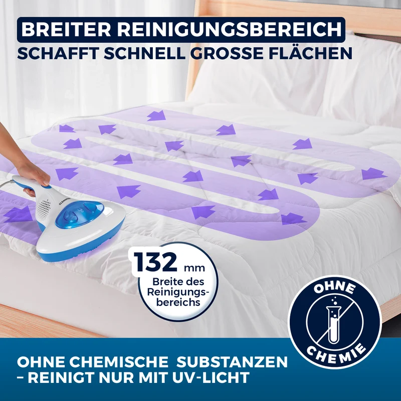 Milbensauger Vibration - blau/weiß