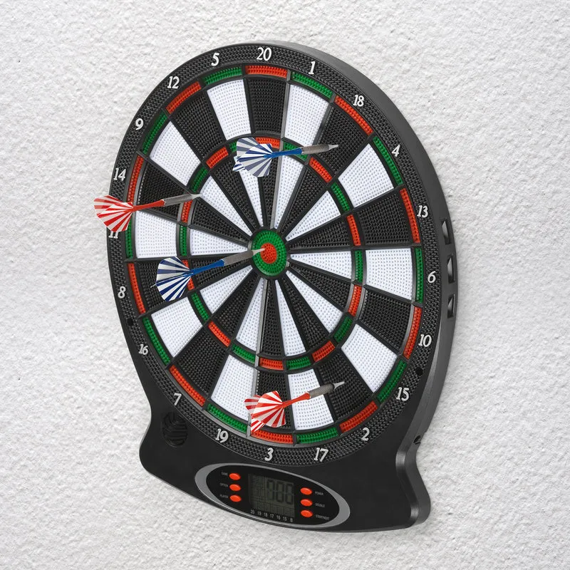 Dartscheibe mit 6 Pfeilen und 6 Ersatzspitzen + Batterien