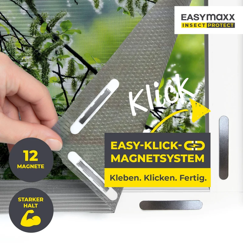 Insekten- & Pollenschutzgitter mit Magnetbefestigung - 2er-Set