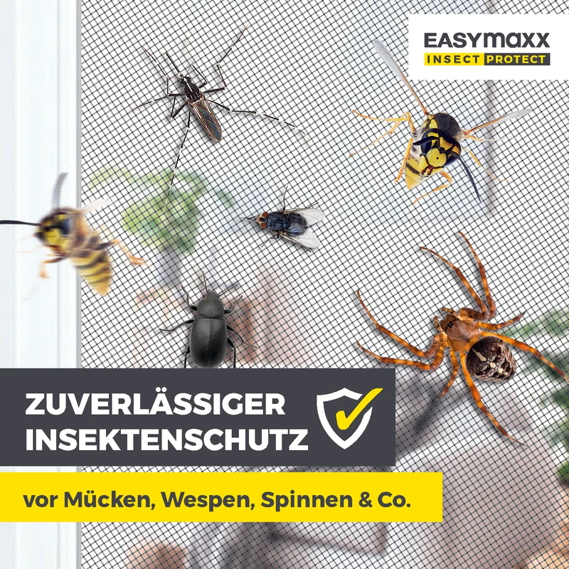 Teleskop-Insektenschutzgitter Schwingtür - Weiß