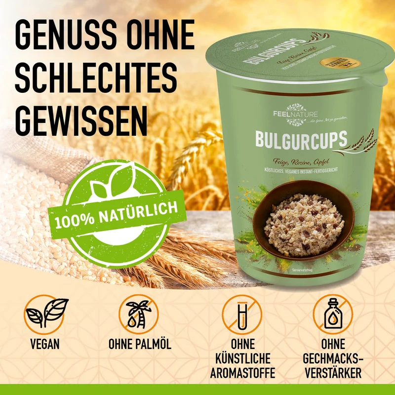 Bulgurcups - 6x Subtropical - Feige, Rosine & Apfel