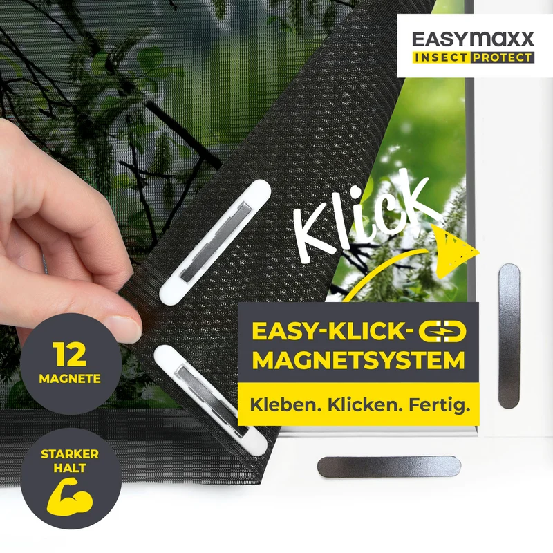 Insekten- & Pollenschutzgitter mit Magnetbefestigung - 2er-Set