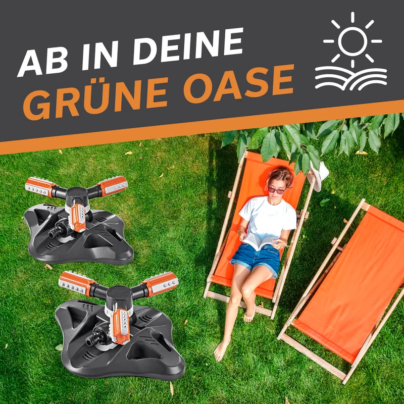 360°-Gartensprinkler - 2er-Set
