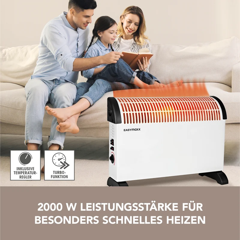 Heizkonvektor - weiß/schwarz