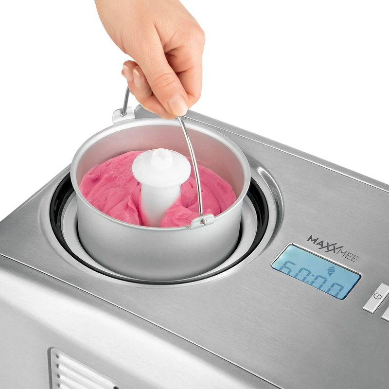 Eismaschine - Zubereitung von bis zu 1,5 l Milcheis, Fruchteis & Co. - Edelstahl