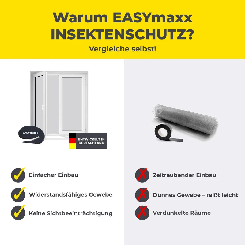 Insektenschutzgitter mit Klettbefestigung - 2er-Set