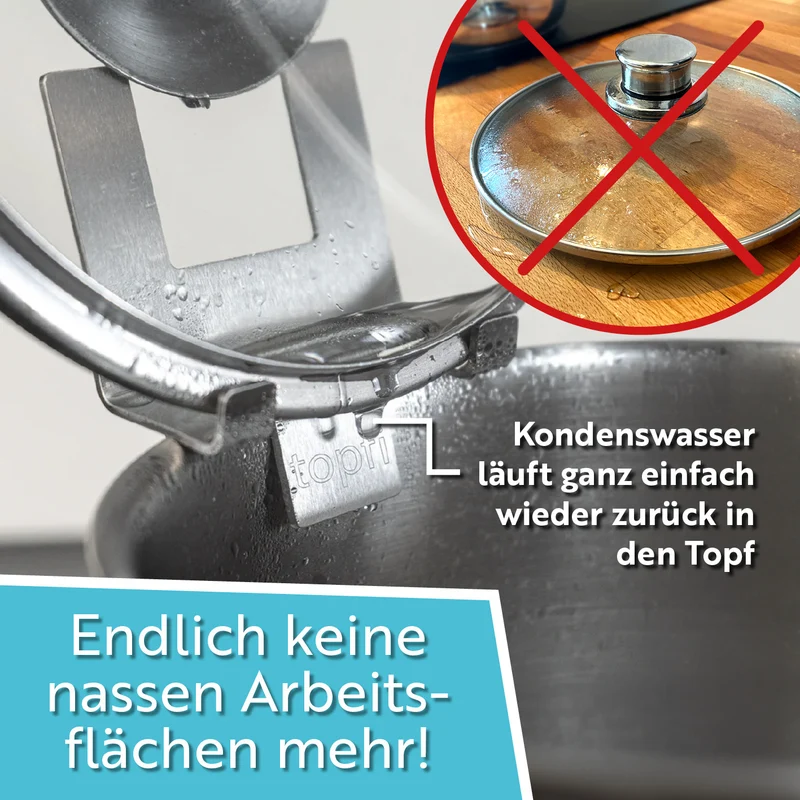 Topfdeckelhalter für Töpfe & Pfannen - 3er-Set