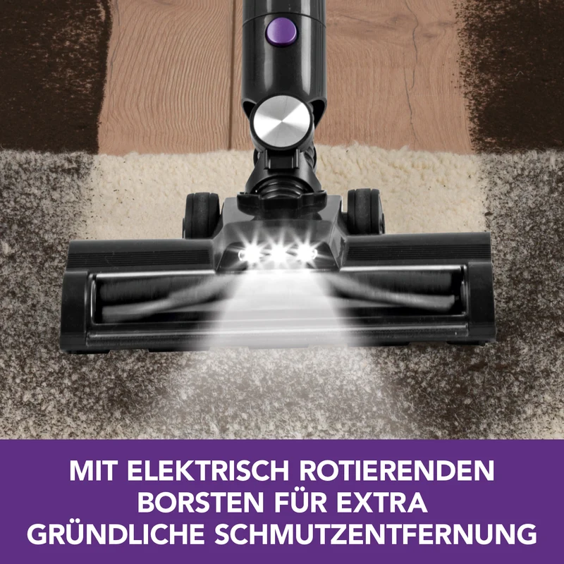 Akku-Zyklon-Staubsauger Digital-Display - anthrazit/silber/lila