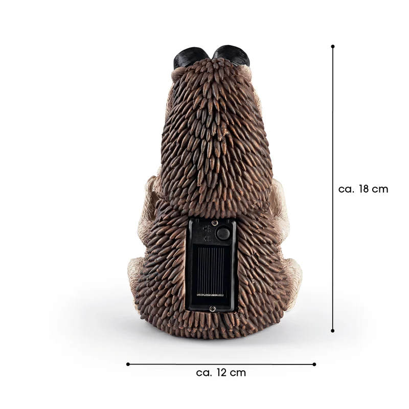 Solarlampe Igel mit Fernglas