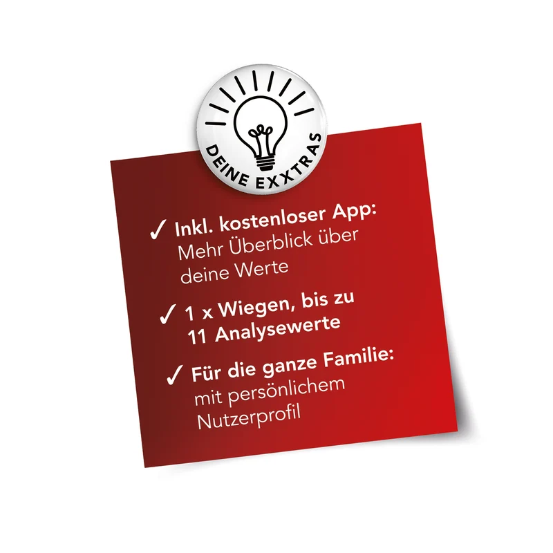 Personen-Waage Körperanalyse mit Bluetooth & App - grau