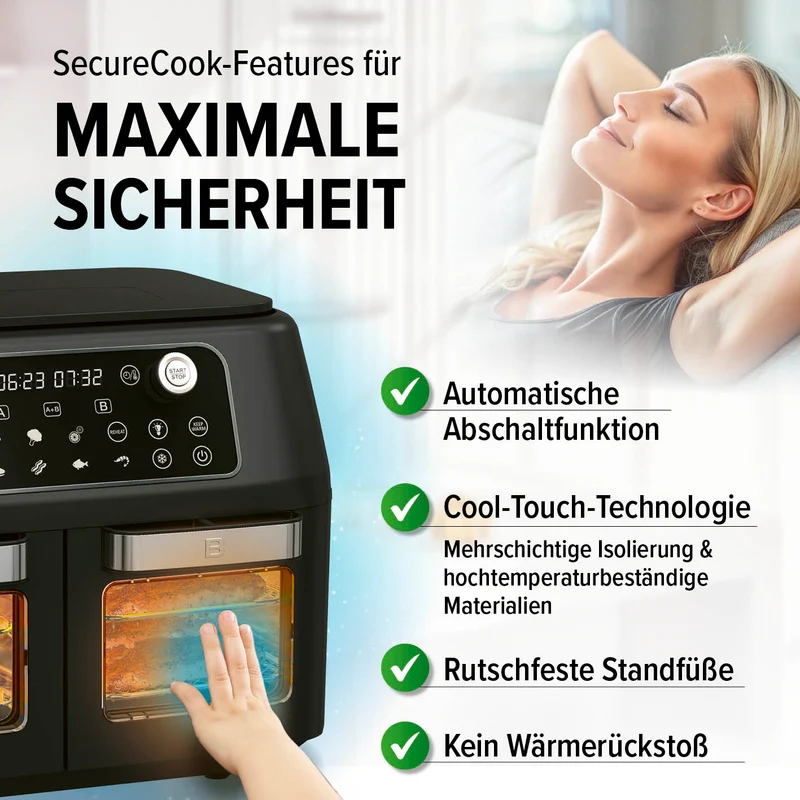Doppelkammer-Heißluftfritteuse