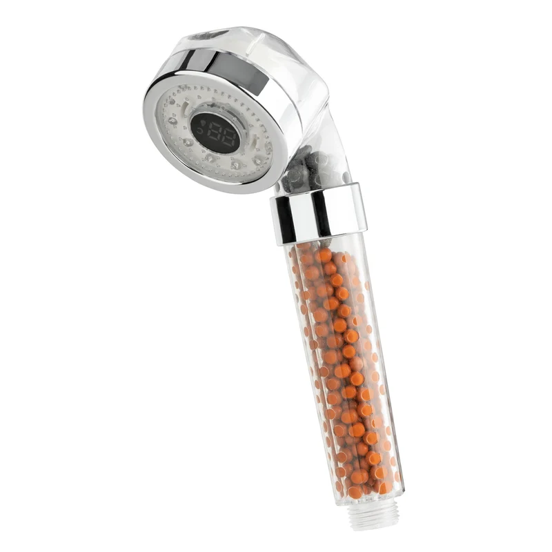 Duschkopf LED-Farbwechsel 6cm mit Mineralkugeln